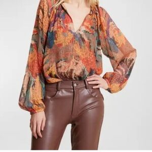 A.l.C. Dana Metallic Stripe Silk Blouse Women's Multi. New with tag! Size 10